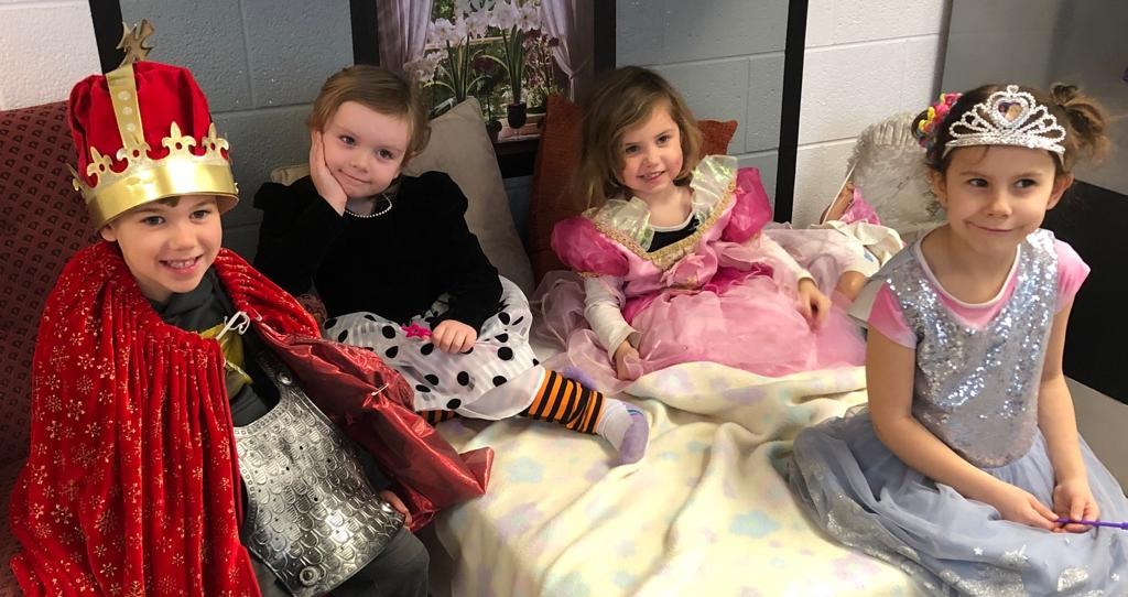 Children dressed up in royal costumes